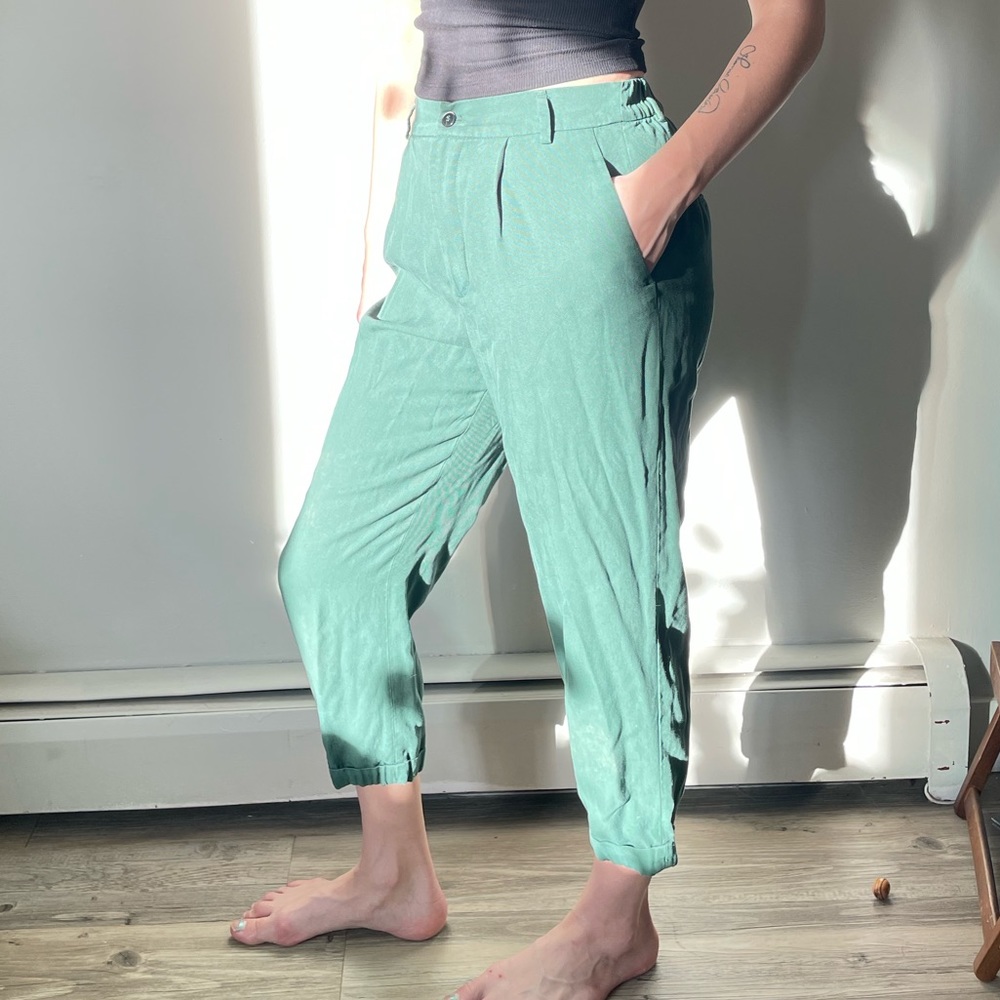 Green trousers